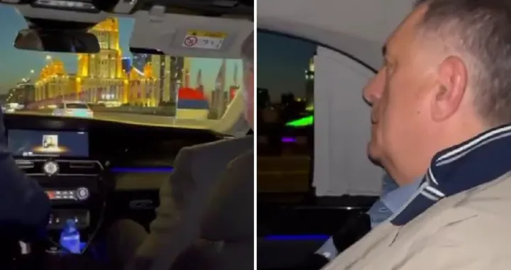 Milorad Dodik u Moskvi, Moskva, vožnja automobilom, automobil/