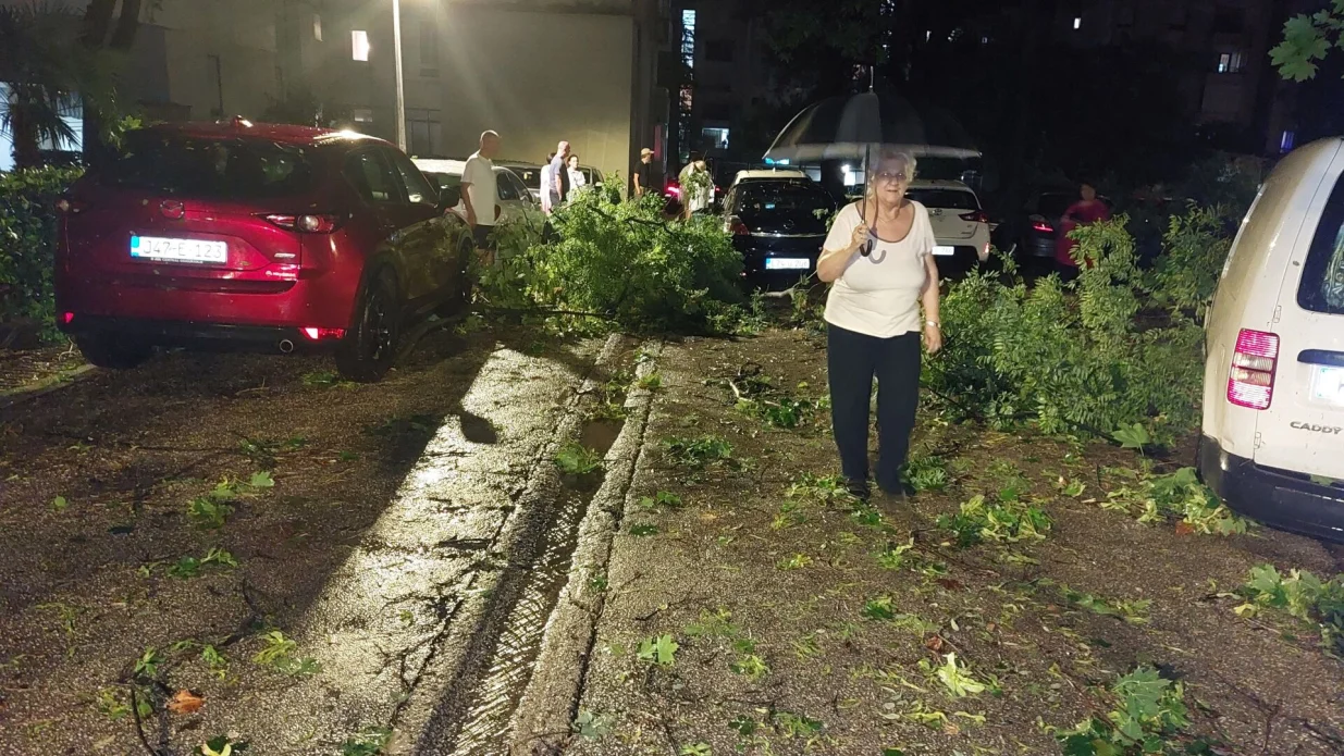 Olujno nevrijeme zahvatilo Mostar, počupano drveće i oštećeni automobili/Roland Grabovac