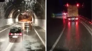 Padala jaka kiša, tuneli na putu Mostar - Jablanica prokišnjavali//
