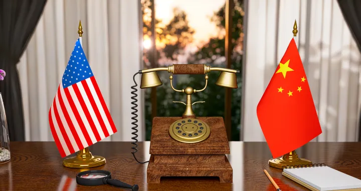 Američka i kineska zastava//