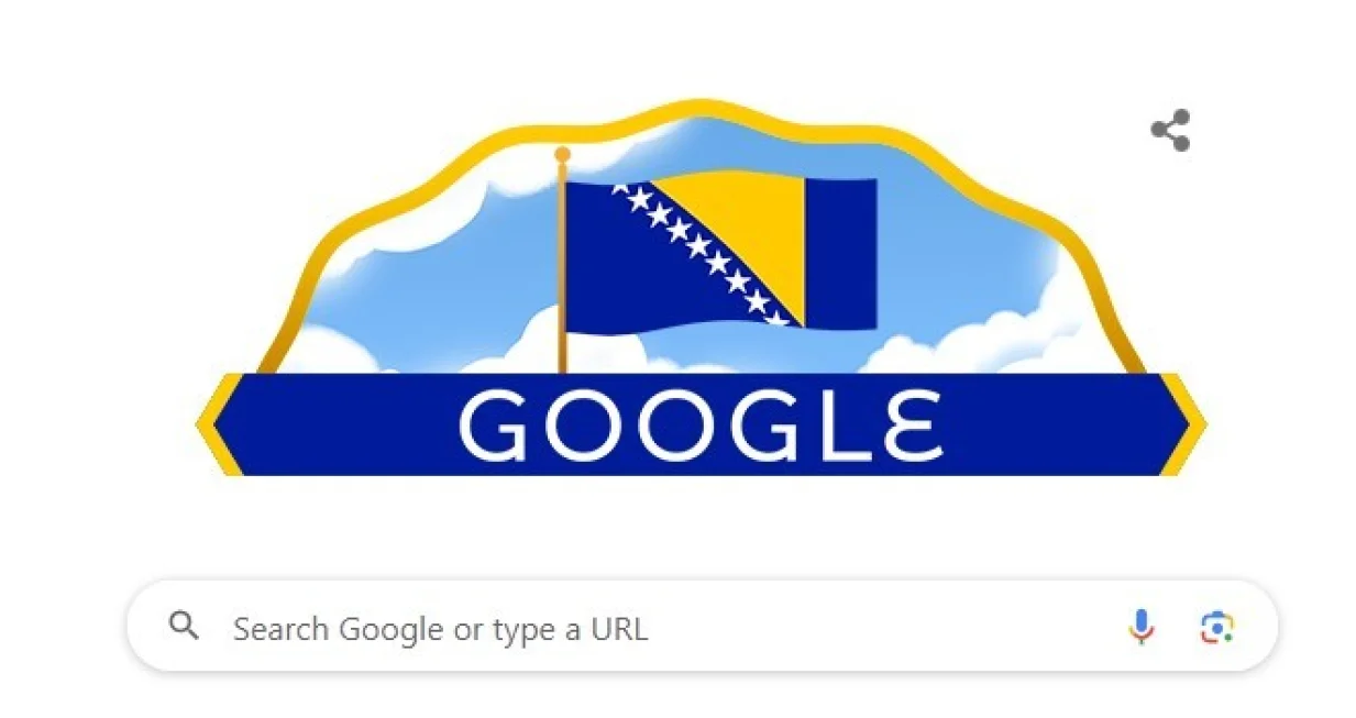 Zastava BiH na Googleovom logou/