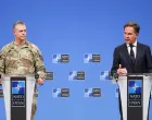 NATO Secretary General Mark Rutte and Supreme Allied Commander Europe Alexus G. Grynkewich attend a joint press conference at the Alliance headquarters in Brussels, Belgium September 12, 2025. REUTERS/Omar Havana/Omar Havana