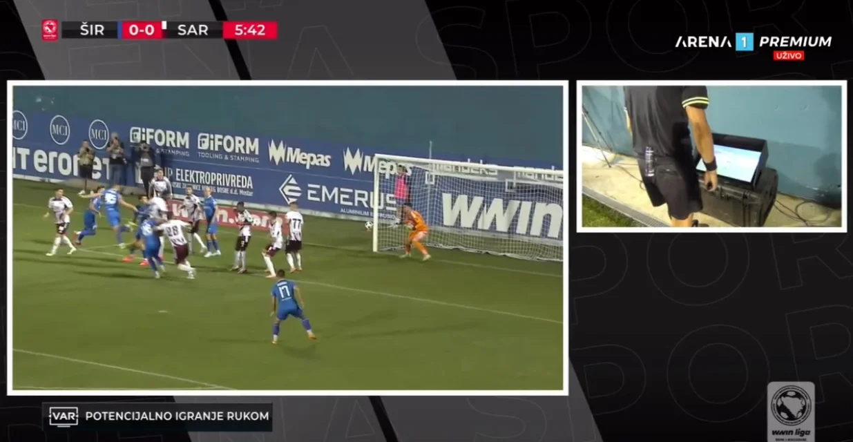 Nevjerovatna odluka Marića na meču Široki Brijeg - Sarajevo (FOTO: Screenshot/Arenasport)/Foto: 