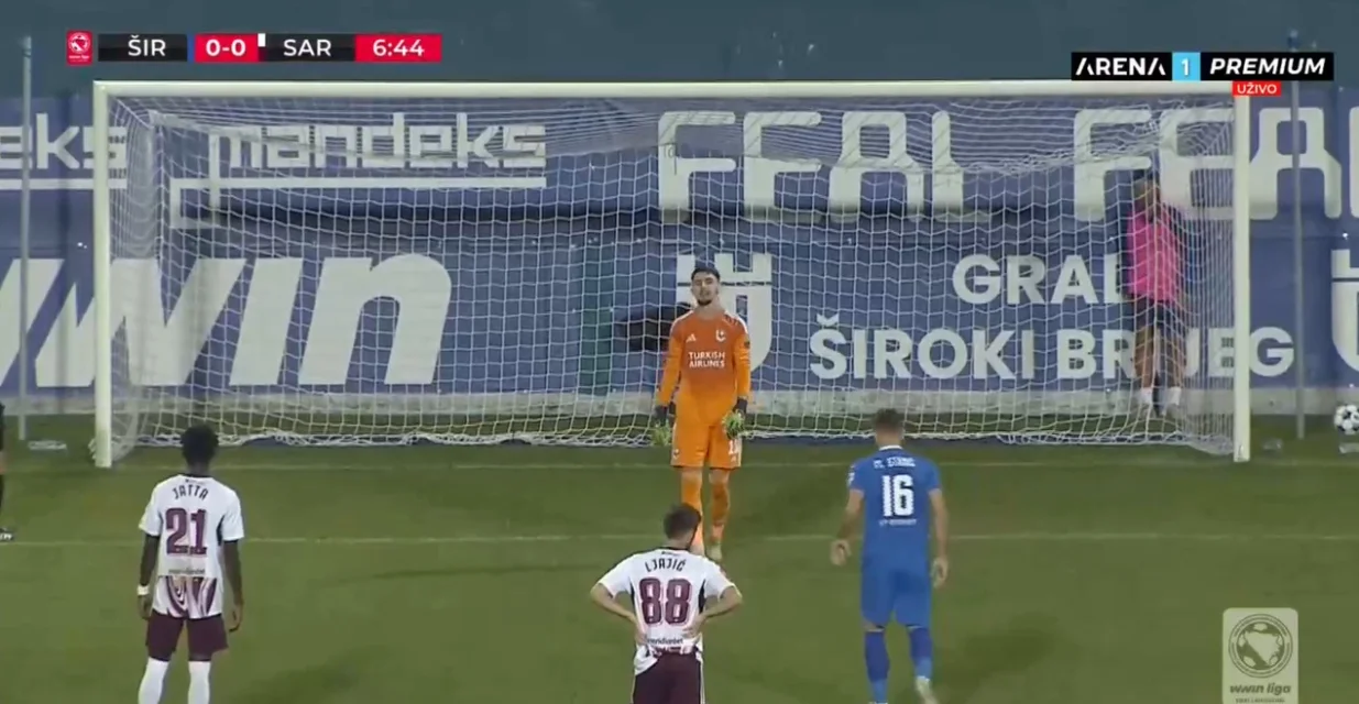 Nevjerovatna odluka Marića na meču Široki Brijeg - Sarajevo (FOTO: Screenshot/Arenasport)/Foto: 