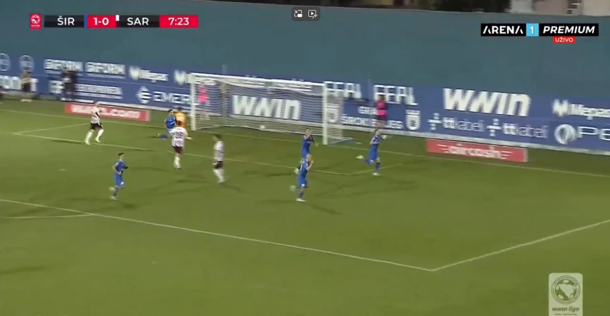 Nevjerovatna odluka Marića na meču Široki Brijeg - Sarajevo (FOTO: Screenshot/Arenasport)/Foto: 