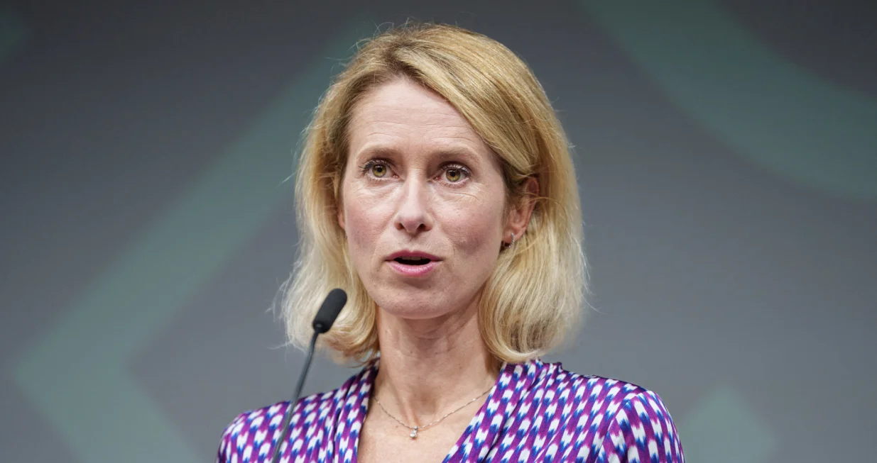 Vice-President of the European Commission Kaja Kallas speaks during a press conference after the informal EU defence ministers meeting in Copenhagen, Denmark, August 29, 2025. Ritzau Scanpix/Liselotte Sabroe/via REUTERS ATTENTION EDITORS - THIS IMAGE WAS PROVIDED BY A THIRD PARTY. DENMARK OUT. NO COMMERCIAL OR EDITORIAL SALES IN DENMARK./Liselotte Sabroe