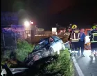 nesreća na putu Tuzla - Orašje, umjestu Uroža - auto sletio s ceste i probio zaštitnu ogradu/Pvj Srebrenik