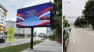 Zastave RS i Srbije u bh. gradovima/Savo Minić/Rtrs