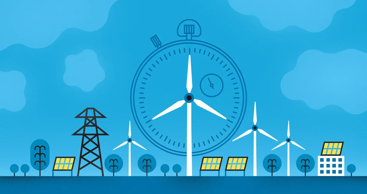 energetska tranzicija - ilustracija/