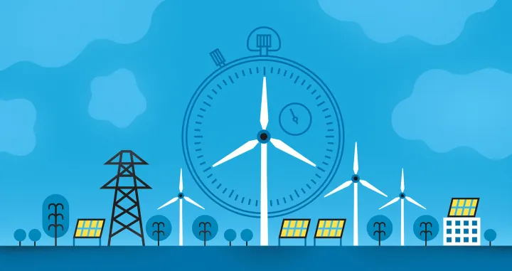 energetska tranzicija - ilustracija/