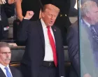 U.S. President Donald Trump gestures as he attends the Yankees Baseball Game at Yankee Stadium in New York City, U.S., September 11, 2025. REUTERS/Ken Cedeno/Ken Cedeno