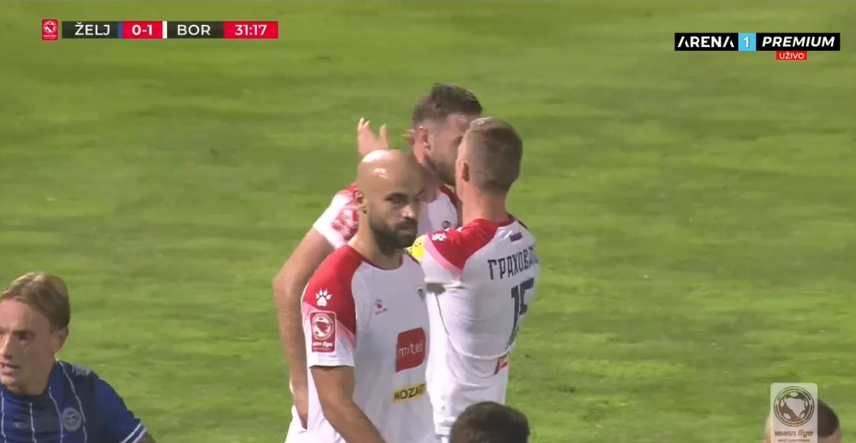Gol Hrelje protiv Željezničara (FOTO: Screenshot/Arenasport)/Foto: 
