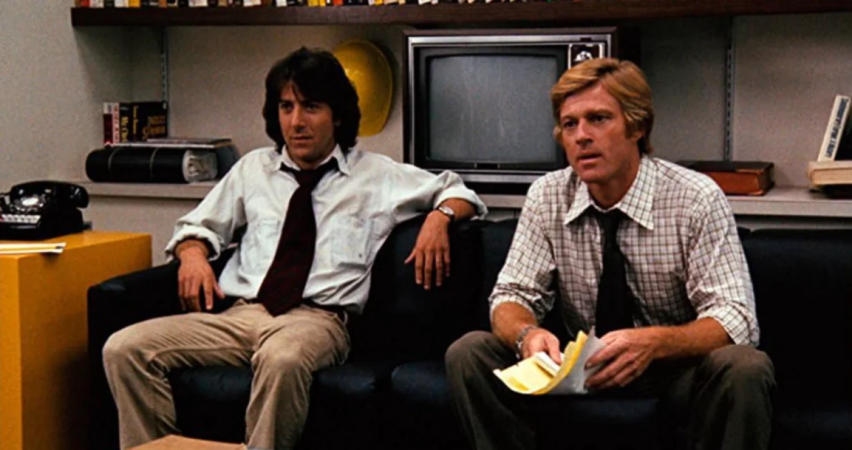 robert redford, dustin hoffman, All the President's Men, film/Screenshot