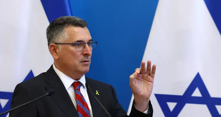 Israeli Foreign Minister Gideon Saar speaks during a news conference with Hungarian Foreign Minister Peter Szijjarto (not pictured) in Budapest, Hungary, September 8, 2025. REUTERS/Bernadett Szabo/Bernadett Szabo