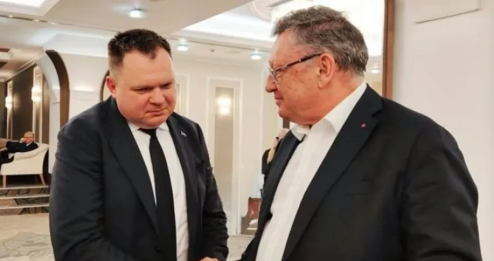 Željko Budimir, ministar unutrašnjih poslova u nelegalnoj Vladi RS i zamjeniko ministra unutrašnjih poslova Rusije Igor Nikolajević Zubov/Rtrs