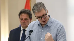 BEOGRAD, SRBIJA - 23. jun 2025: Srbija želi mir na Bliskom i Srednjem istoku, nama su prijateljske zemlje i Izrael i Iran, poručio je predsjednik Srbije Aleksandar Vučić govoreći o posljednjim dešavanjima na Bliskom istoku i sukobu Izraela i Irana (Filip Stevanovic - Anadolu Agency)/