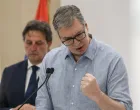 BEOGRAD, SRBIJA - 23. jun 2025: Srbija želi mir na Bliskom i Srednjem istoku, nama su prijateljske zemlje i Izrael i Iran, poručio je predsjednik Srbije Aleksandar Vučić govoreći o posljednjim dešavanjima na Bliskom istoku i sukobu Izraela i Irana (Filip Stevanovic - Anadolu Agency)/