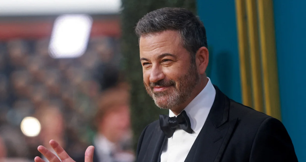 FILE PHOTO: Jimmy Kimmel arrives at the 74th Primetime Emmy Awards held at the Microsoft Theater in Los Angeles, U.S., September 12, 2022. REUTERS/Aude Guerrucci/File Photo/Aude Guerrucci
