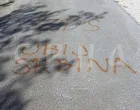 Selo Glušci, Metković, uvredljive poruke, grafiti, ZDS, Ubij Srbina/Srna