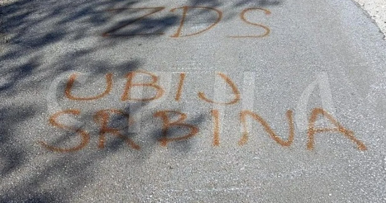 Selo Glušci, Metković, uvredljive poruke, grafiti, ZDS, Ubij Srbina/Srna