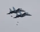 Russian Sukhoi Su-30SM jet fighters fly during the joint Russia-Belarus "Zapad-2025" military drills near Borisov, Belarus September 15, 2025. REUTERS/Ramil Sitdikov/Ramil Sitdikov