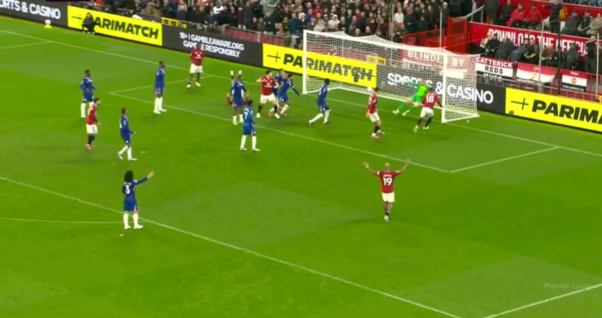 Gol Uniteda protiv Chelseaja (FOTO: Screenshot)/Foto: 