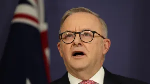 FILE PHOTO: Australian Prime Minister Anthony Albanese speaks during a press conference in Sydney, Australia, September 12, 2025. REUTERS/Hollie Adams/File Photo/Hollie Adams