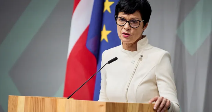 European Commissioner for Enlargement Marta Kos attends a press conference on the day of an informal meeting of European Union countries' European ministers, at Forum Copenhagen in Copenhagen, Denmark, September 2, 2025. Ritzau Scanpix/Thomas Traasdahl via REUTERS ATTENTION EDITORS - THIS IMAGE WAS PROVIDED BY A THIRD PARTY. DENMARK OUT. NO COMMERCIAL OR EDITORIAL SALES IN DENMARK./Thomas Traasdahl