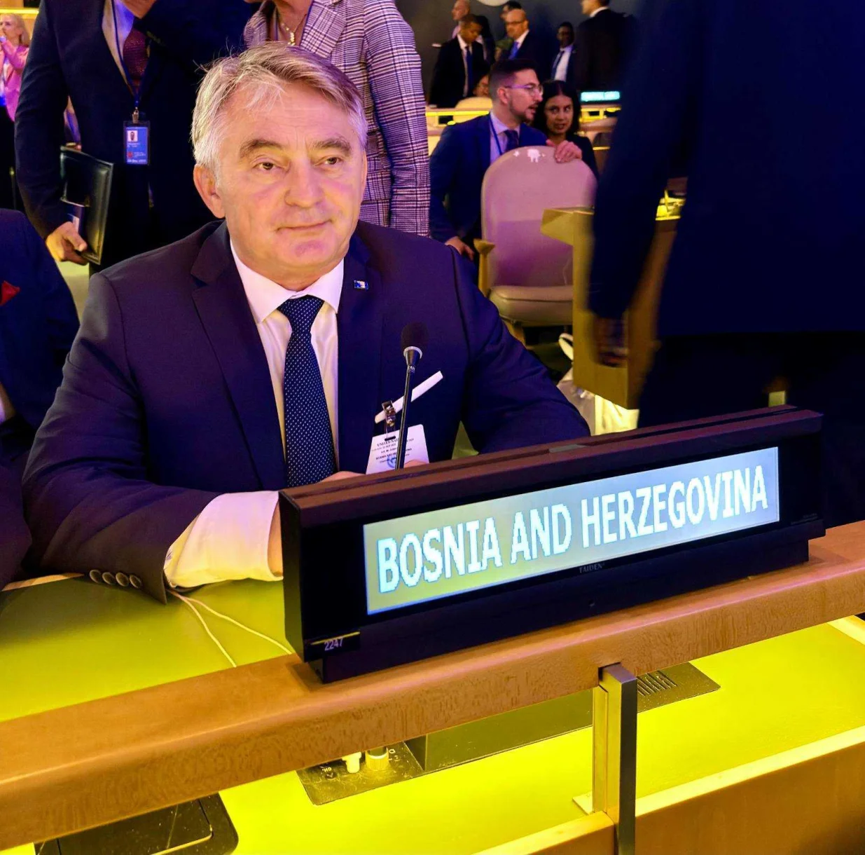 Predsjedavajući Predsjedništva Bosne i Hercegovine Željko Komšić boravi u New Yorku gdje učestvuje na sastanku na visokom nivou povodom obilježavanja 80 godina od osnivanja Ujedinjenih nacija i usvajanja Povelje UN-a./