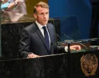 French President Emmanuel Macron addresses delegates during a high-level meeting of heads of state on a two-state solution between Israel and the Palestinians at United Nations headquarters in New York City, U.S., September 22, 2025. REUTERS/Eduardo Munoz/Eduardo Munoz