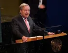 United Nations Secretary-General Antonio Guterres speaks during a high-level meeting to mark the 80th anniversary of the establishment of the United Nations at U.N. headquarters in New York City, U.S., September 22, 2025. REUTERS/Mike Segar/Mike Segar