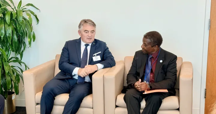 Željko Komšić i Chaloka Beyani u sjedištu UN-a u New Yorku//