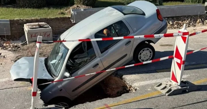 Saobraćajna nesreća, Šibenik, rupa, automobil/Dalmacija Danas