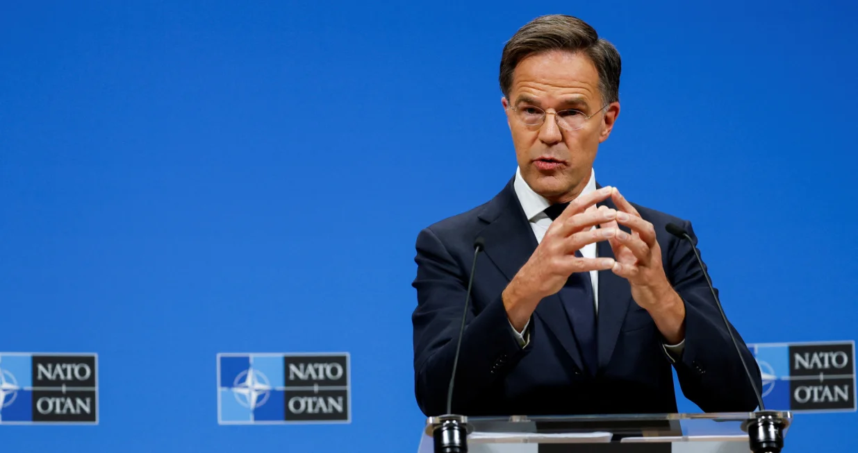 NATO Secretary General Mark Rutte speaks during a press conference at the Alliance's headquarters in Brussels, Belgium September 23, 2025. REUTERS/Geert Vanden Wijngaert/Geert Vanden Wijngaert