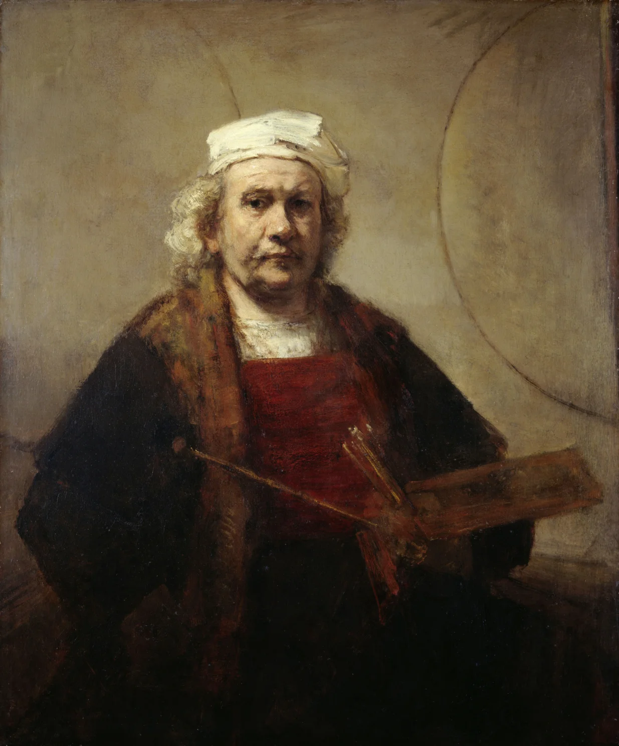 KENWOOD HOUSE, THE IVEAGH BEQUEST, London. " Self-Portrait " c1665 by REMBRANDT Van Rijn (1606-1669)./Jonathan Bailey
