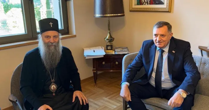 Patrijarh Porfirije i Milorad Dodik, sastanak u Beogradu/