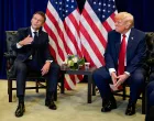 U.S. President Donald Trump meets with French President Emmanuel Macron during the 80th United Nations General Assembly, in New York City, New York, U.S., September 23, 2025. REUTERS/Al Drago/Alexander Drago