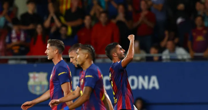 Soccer Football - LaLiga - FC Barcelona v Getafe - Johan Cruyff Stadium, Barcelona, Spain - September 21, 2025 FC Barcelona's Ferran Torres celebrates scoring their first goal REUTERS/Albert Gea/Foto: Albert Gea