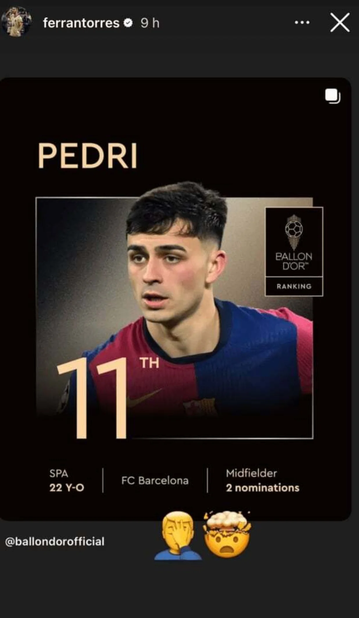 Story Ferrana Torresa (FOTO: Screenshot/Instagram)/Foto: 