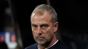 Soccer Football - UEFA Champions League - Newcastle United v FC Barcelona - St James' Park, Newcastle, Britain - September 18, 2025 FC Barcelona coach Hansi Flick before the match REUTERS/Scott Heppell/Foto: Scott Heppell