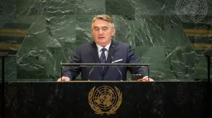 Željko Komšić tokom obraćanja u UN-u/Un