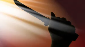 Noz ubistvo ilustracija/