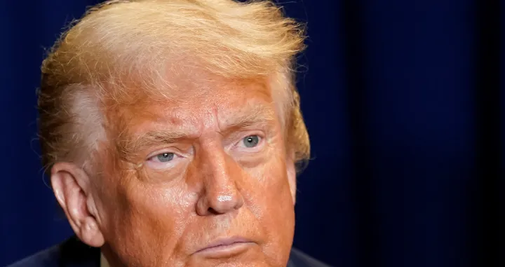 U.S. President Donald Trump attends a meeting with Argentina's President Javier Milei (not pictured) during the 80th United Nations General Assembly, in New York City, New York, U.S., September 23, 2025. REUTERS/Al Drago/Alexander Drago