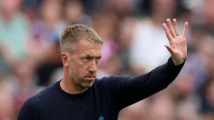 Soccer Football - Premier League - West Ham United v Crystal Palace - London Stadium, London, Britain - September 20, 2025 West Ham United manager Graham Potter reacts Action Images via Reuters/John Sibley EDITORIAL USE ONLY. NO USE WITH UNAUTHORIZED AUDIO, VIDEO, DATA, FIXTURE LISTS, CLUB/LEAGUE LOGOS OR 'LIVE' SERVICES. ONLINE IN-MATCH USE LIMITED TO 120 IMAGES, NO VIDEO EMULATION. NO USE IN BETTING, GAMES OR SINGLE CLUB/LEAGUE/PLAYER PUBLICATIONS. PLEASE CONTACT YOUR ACCOUNT REPRESENTATIVE FOR FURTHER DETAILS../Foto: John Sibley