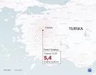 Zemljotres jačine 5,4 stepeni po Rihteru pogodio je u nedjelju zapadnu Tursku, objavila je služba za vanredne situacije AFAD (Omar Zaghloul - Anadolu Agency)/