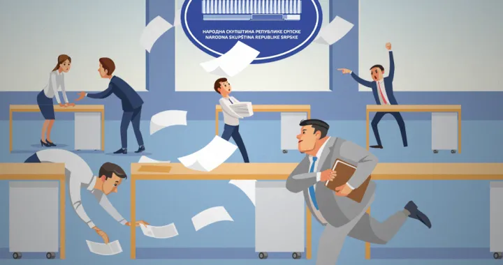 Kolumna Gorana Dakića: Navodna skupština Republike Srpske/Ilustracija/Benjamin Krnić