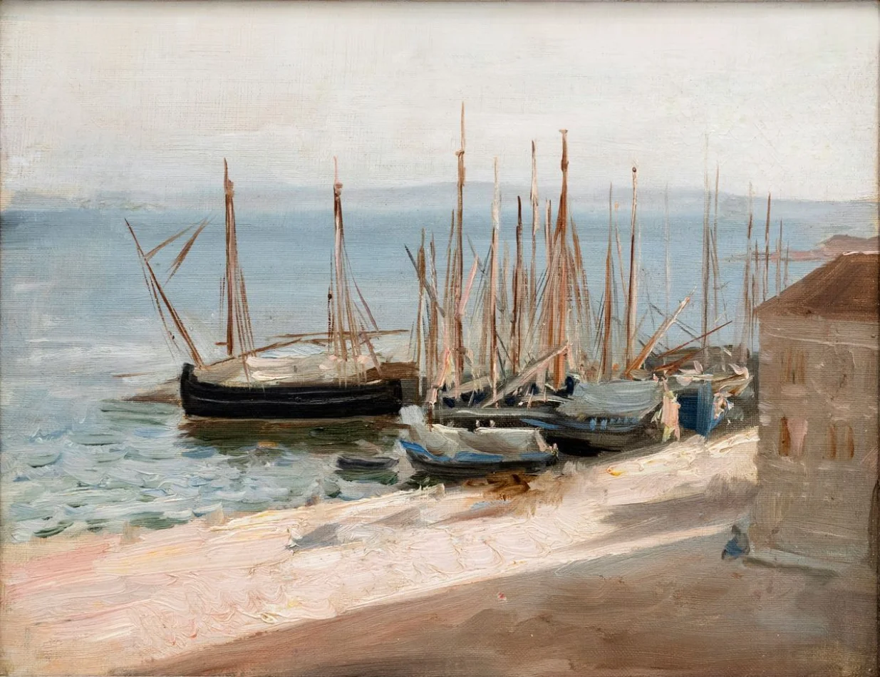 "Ribarice (Luka s lađama)", 1885, Umjetnička galerija Dubrovnik /Glorija Lizde/