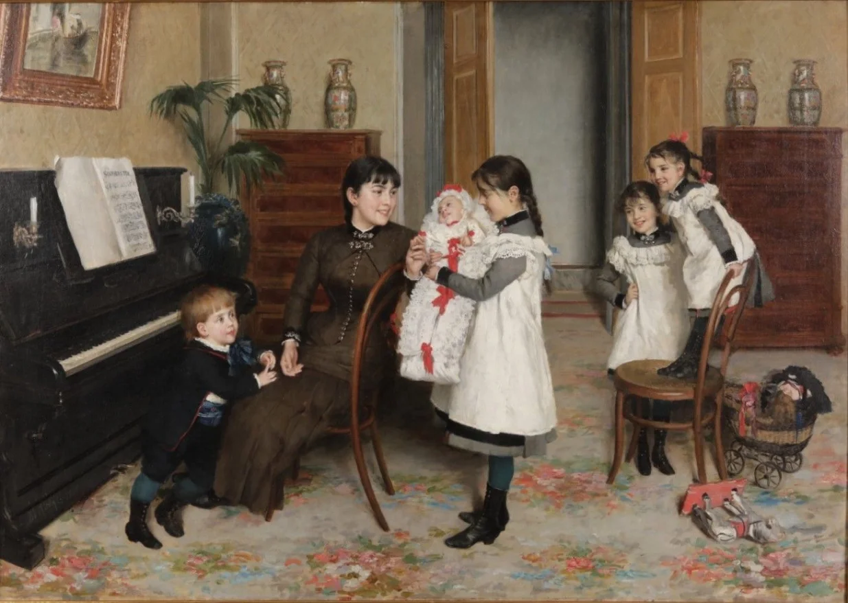 "Djeca obitelji Katalinić", 1885, Zbirka Benko Horvat, Muzej suvremene umjetnosti, Zagreb /Glorija Lizde/