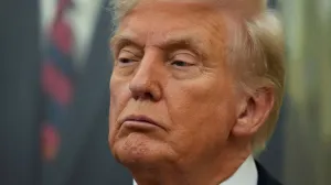 U.S. President Donald Trump looks on, on the day he announces a deal with Pfizer to sell drugs at lower prices, in the Oval office of the White House in Washington, D.C., U.S., September 30, 2025. REUTERS/Ken Cedeno/Ken Cedeno