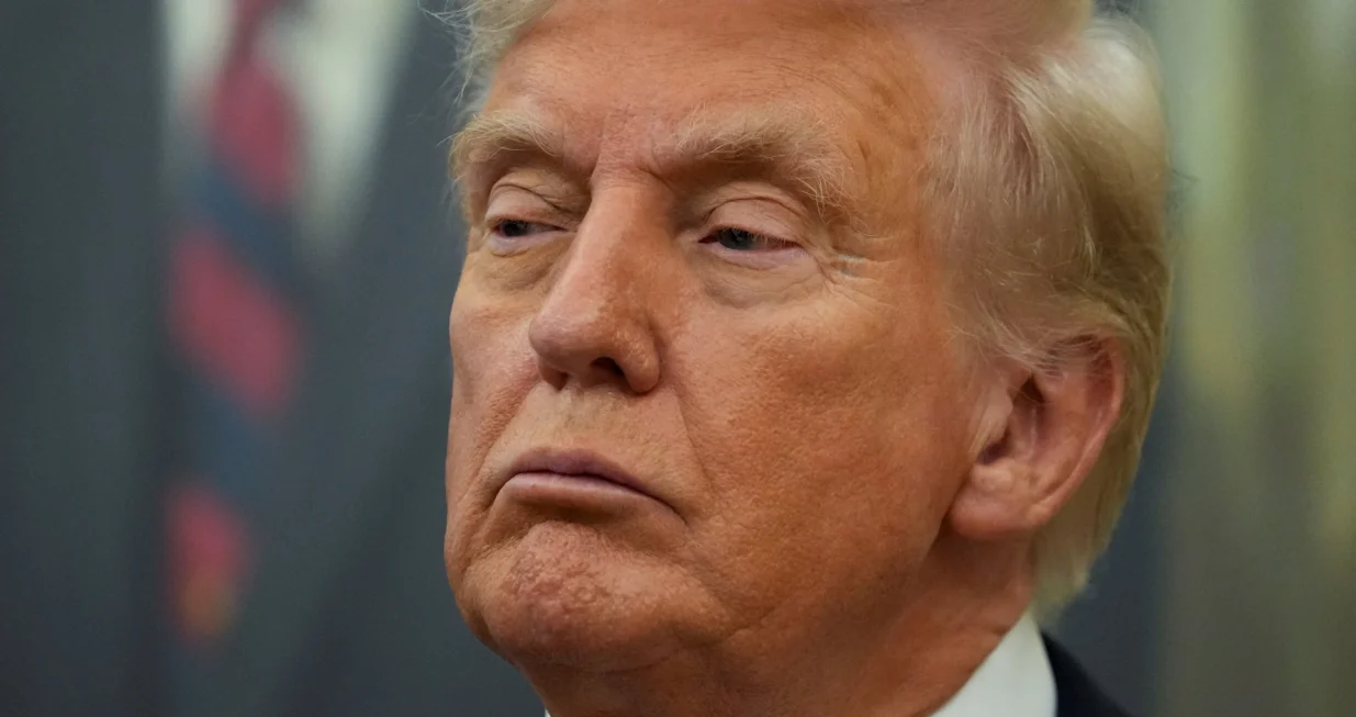 U.S. President Donald Trump looks on, on the day he announces a deal with Pfizer to sell drugs at lower prices, in the Oval office of the White House in Washington, D.C., U.S., September 30, 2025. REUTERS/Ken Cedeno/Ken Cedeno